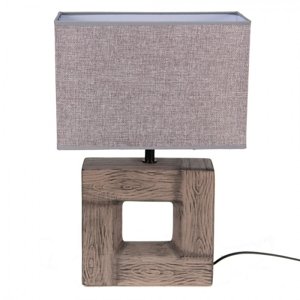Šedá stolní lampa s stínidlem – 30x13x45 cm