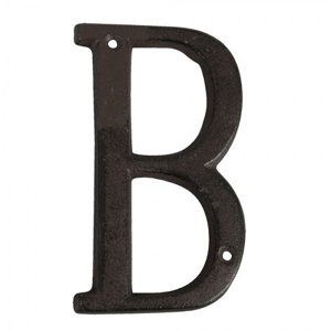Nástěnné kovové písmeno B – 8x1x13 cm