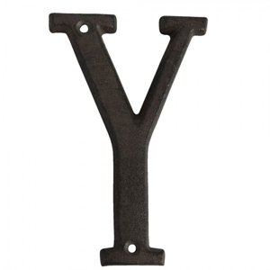 Nástěnné kovové písmeno Y – 8x1x13 cm