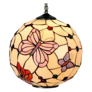 Závěsné svítidlo Tiffany Butterfly Garden – 30x30 cm