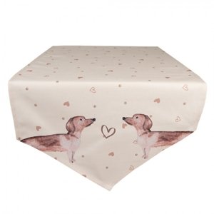 Bavlněný běhoun s jezevčíkem Dachshund Love – 50x160 cm