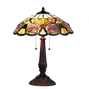Stolní lampa Tiffany Roses – 44x57 cm