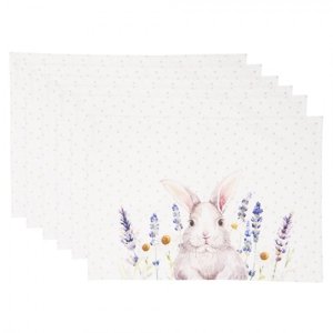 Textilní prostírání Lavander Fields s králíčkem – 48x33 cm