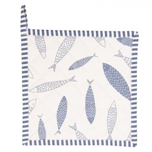 Bavlněná podložka pod hrnce Nautic Fish – 20x20 cm
