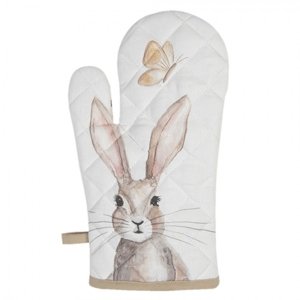 Kuchyňská chňapka s motivem králíků Rustic Easter Bunny – 18x30 cm