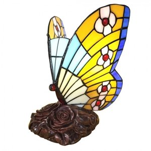 Stolní Tiffany lampa motýl – 17x15x24 cm