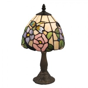Stolní lampa Tiffany Rose butterfly – 20x36 cm