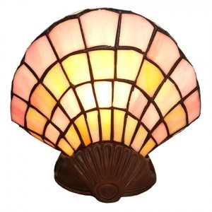 Nástěnná lampa Tiffany Shell – 25x20 cm