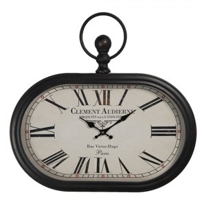 Oválné vintage hodiny Clement Audierne – 50x3x44 cm