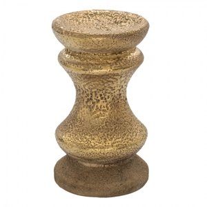 Zlatý keramický svícen s patinou Skuyler – 11x19 cm