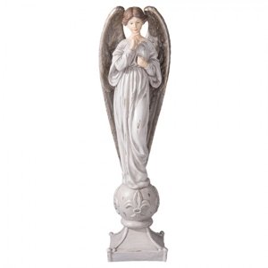 Šedý anděl – 15x13x53 cm