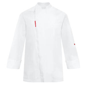 Kuchařský rondon TOMA (zapínání na zip) - bílý, dlouhý rukáv XL
