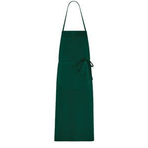 Kuchařská zástěra ke krku TOMA s kapsou - zelená