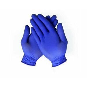 OSTATNÍ Nitrilové jednorázové rukavice nepudrované - modré L