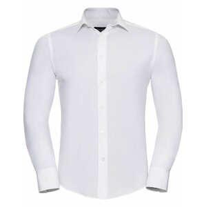 RUSSELL COLECTION Pánská číšnická košile Russel dlouhý rukáv slim fit - 4 barvy bílá,M
