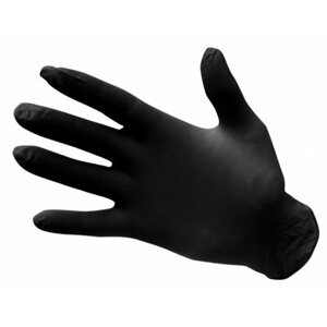 PORTWEST Nitrilové jednorázové rukavice nepudrované - černé XL
