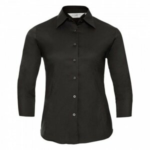 RUSSELL COLECTION Dámská číšnická košile Russel 3/4 rukáv - 4 barvy černá,S