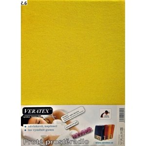 veratex Froté prostěradlo 80x200/25cm (č. 6-stř.žluté)