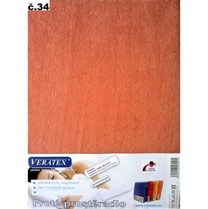 veratex Froté prostěradlo 80x200/25cm (č.34-sv.rezavé)