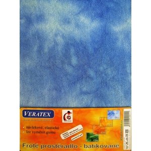 veratex Froté prostěradlo batika 90x200/17cm modrá batika