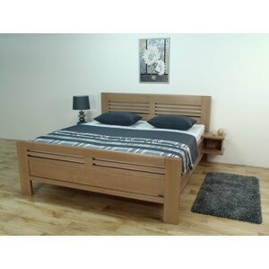 Štach postel Verdon bez úložného prostoru Rozměr: 140x200 cm, Moření: Buk - natur, Typ: S patou