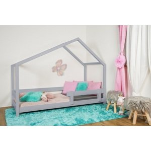 Vyspimese.CZ Dětská postel Elsa se zábranou Rozměr: 80x160 cm, Barva: šedá
