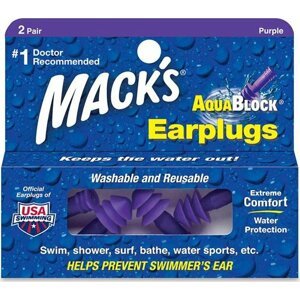 Mack´s Špunty do uší do vody Mack's Aqua Block® - 2 páry Množství: Fialové