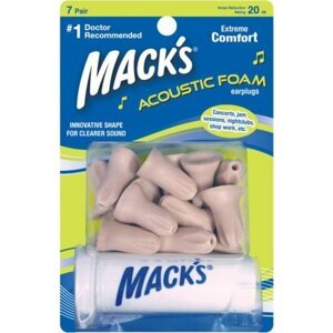 Mack´s Špunty do uší na hlasitou hudbu Mack's Acoustic Foam™ - 7 párů Množství: 7 párů
